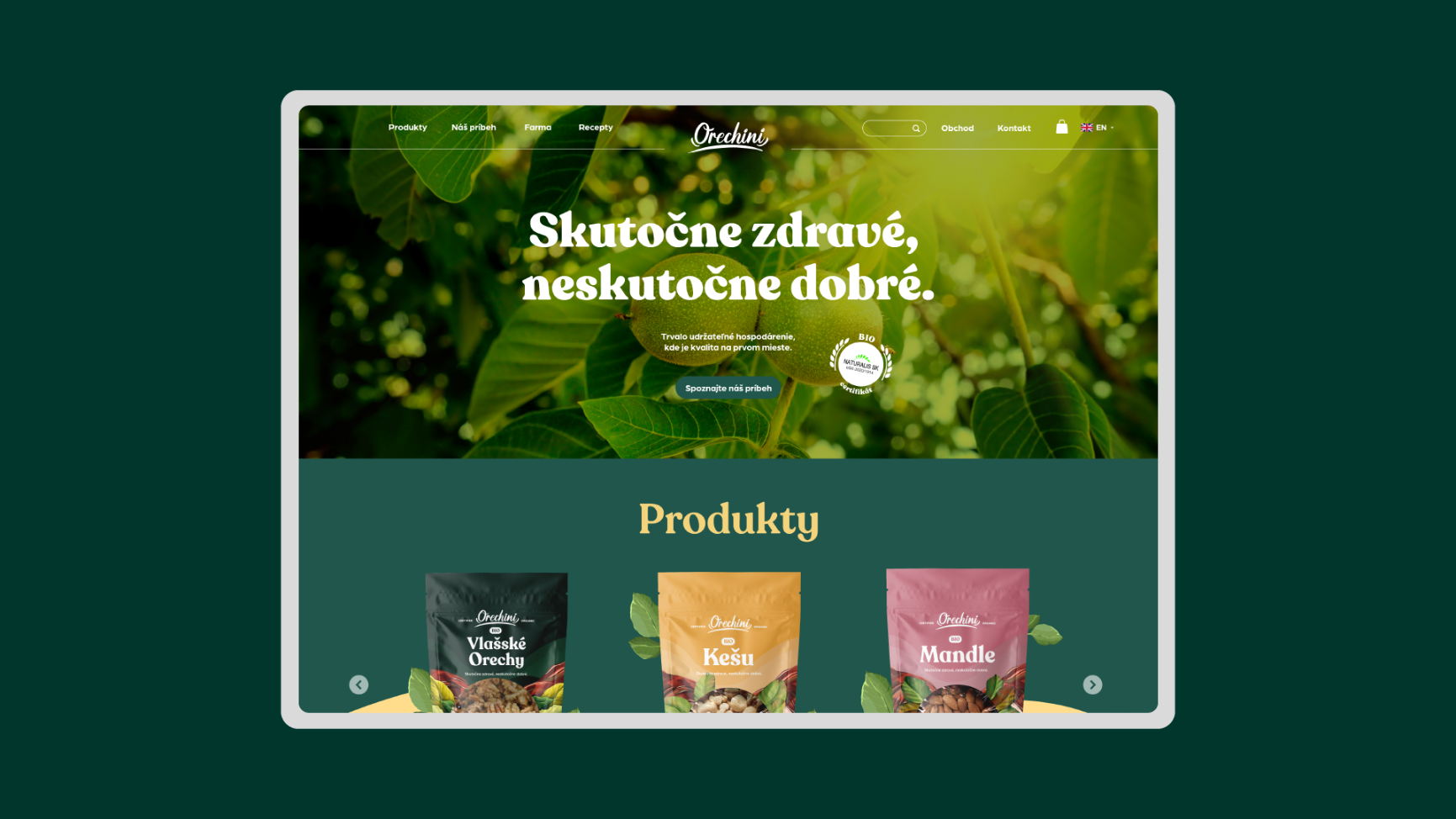 ORECHINI Website mockup