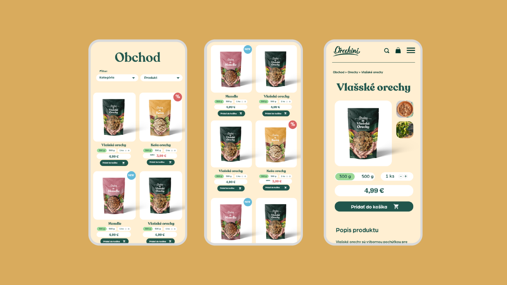 ORECHINI Website mockup 3